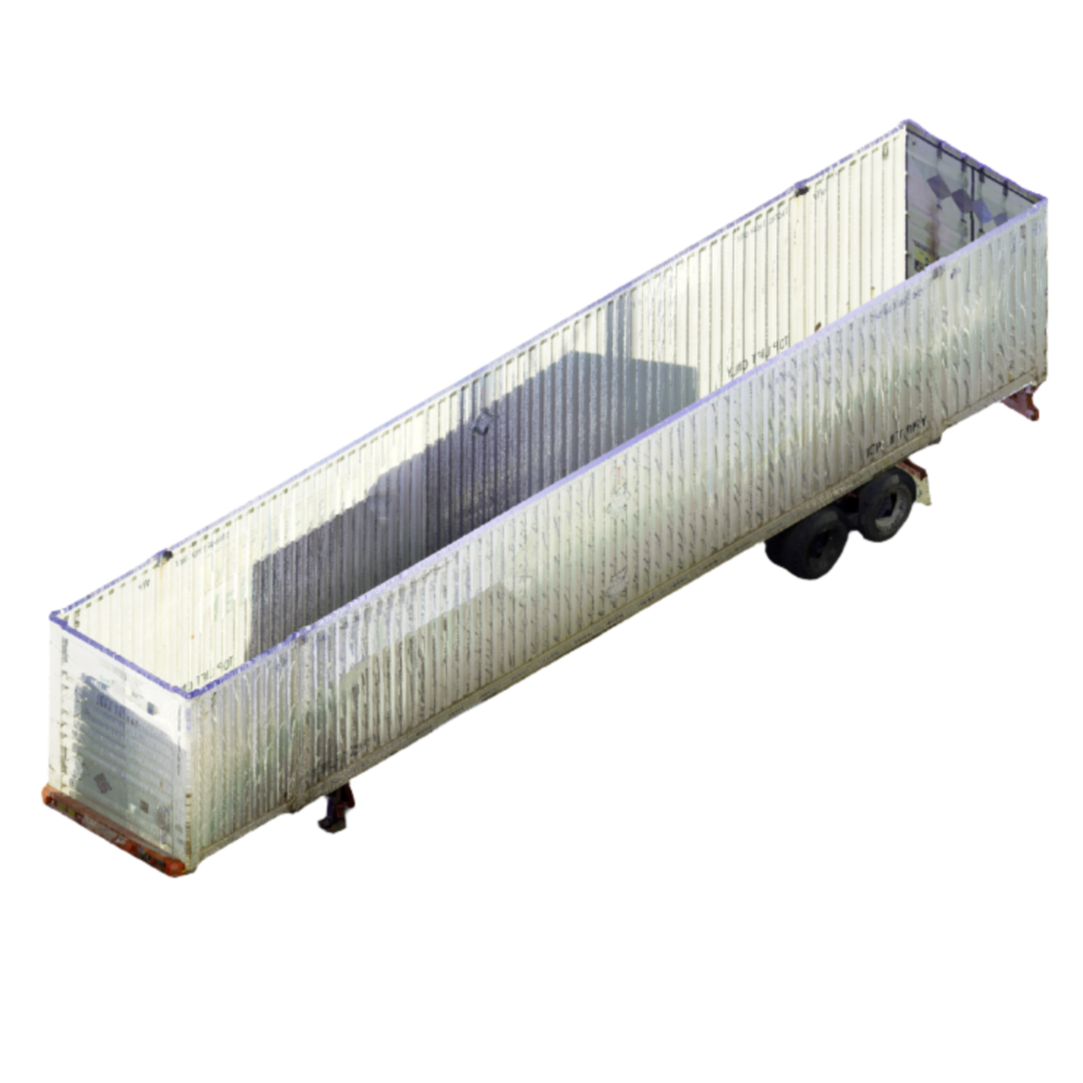 Chassis Trailer with Container 3D Laser Scan Point Cloud Model – Car Clouds
