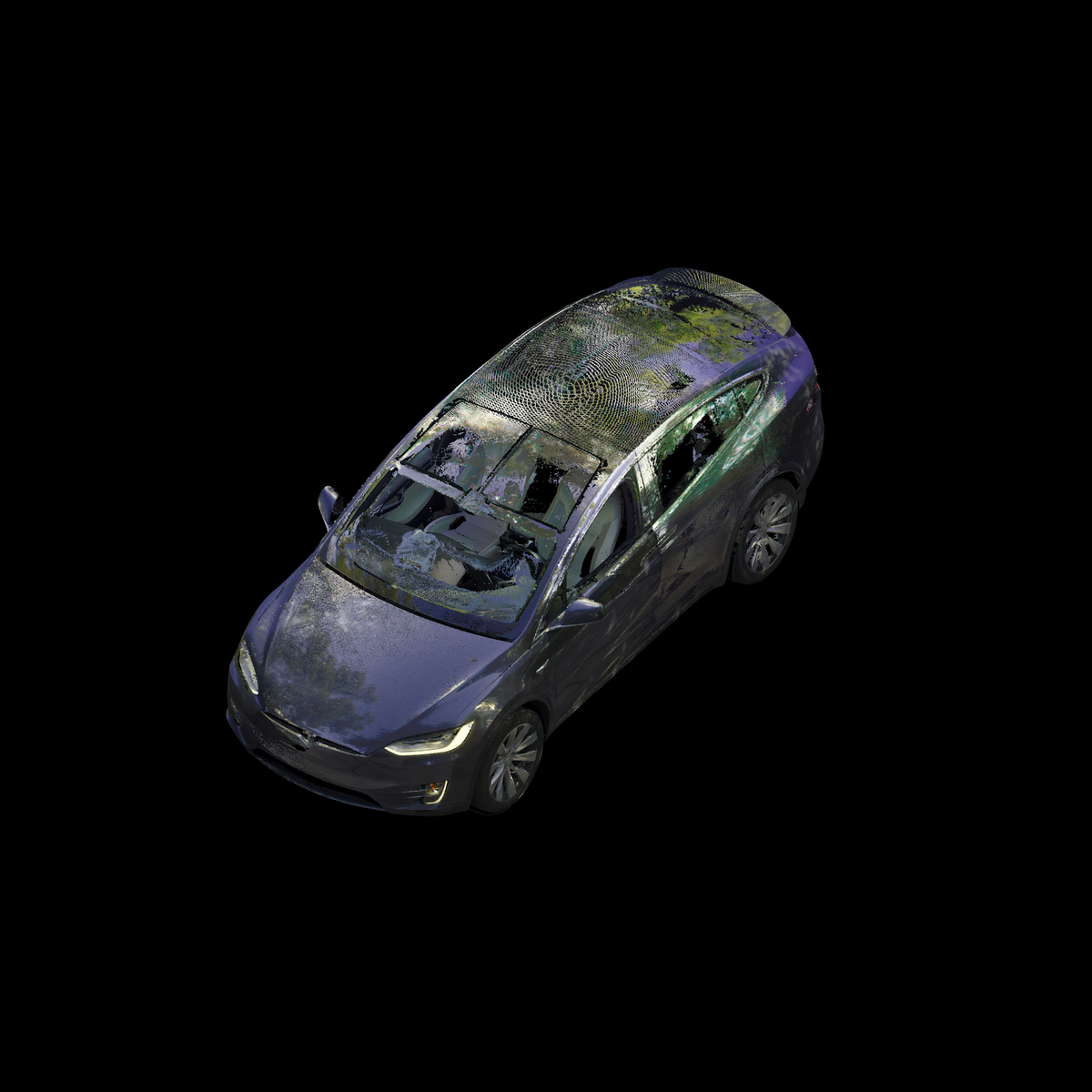 7 Tesla Scanner Graphics Tesla Model X 2020 3D Laser Scan Point Cloud Model – Car Clouds